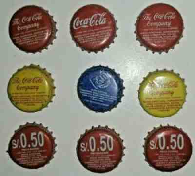 PERU Bottle Crown Caps COCA COLA FANTA SOUTH AMERICA EDITION SODA