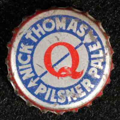 NICK THOMAS PILSNER PALE CORK BEER BOTTLE CAP MIAMI VALLEY DAYTON, OHIO CROWN OH