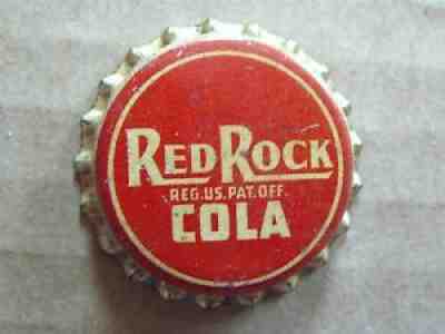 RED ROCK COLA - VINTAGE SODA BOTTLE CROWN CAP - CORK LINED - UNCRIMPED - VG