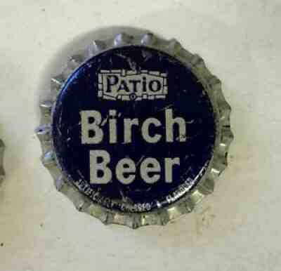 PATIO Birch Beer SODA crown bottle cap can flat ACL top cone Pepsi ALLENTOWN PA