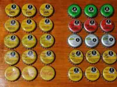 Bottle Caps Crown X30 Soda COCA COLA FANTA JARRITOS SOUTH AMERICA Edition MEXICO