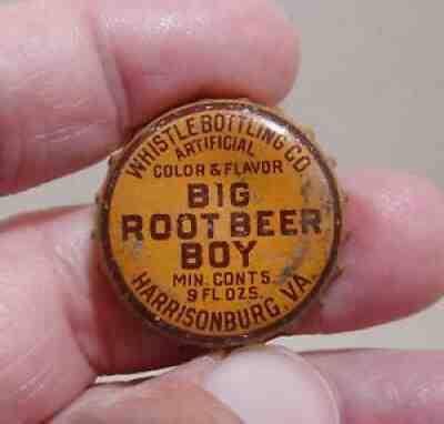 Big Boy Root Beer bottle cap crown cork Whistle Bottling Harrisonburg Virginia