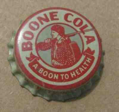 BOONE COLA SODA BOONE ROCK BOT. SPENCER NC NORTH CAROLINA CORK ERA CAP CROWN