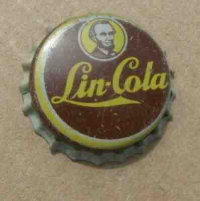LIN COLA SODA CORK ERA CAP CHICAGO ILLINOIS IL ILL VINTAGE ABE LINCOLN CROWN