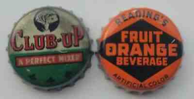 2 Different Reading Bottling Co. Bottle Crowns