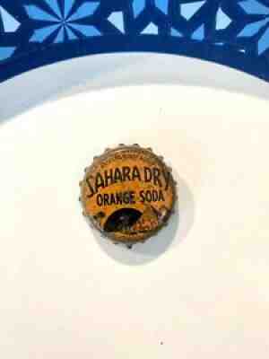 Sahara Dry Orange Pop Soda Akron Ohio Oh CORK LINE BOTTLE CAP CROWN Pyramid