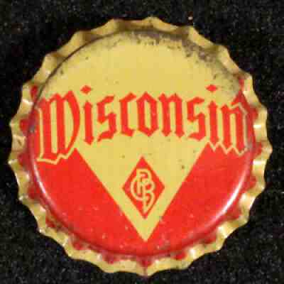 WISCONSIN BEER UNUSED CORK BEER BOTTLE CAP POTOSI BREWING WISCONSIN CROWN WISC++
