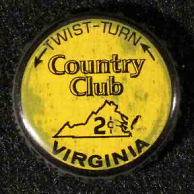 COUNTRY CLUB â?¢VIRGINIA TAXâ?¢ PLASTIC BEER BOTTLE CAP ST JOSEPH, MISSOURI CROWN VA