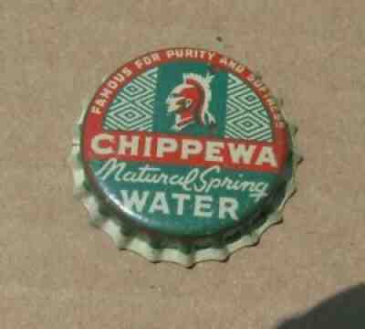 CHIPPEWA FALLS WISCONSIN WI WIS NATURAL SPRING WATER CORK ERA UNUSED CAP CROWN