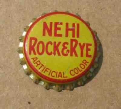NEHI ROCK & RYE SODA UNUSED CORK BOTTLE CAP CROWN VINTAGE COLLECTIBLE CORK CAP