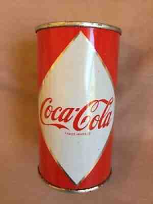 Clean! Vintage Flat Top Coca Cola Coke Soda Can With Vanity Lid