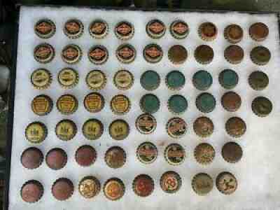 Beer Bottle Cap Collection Lot (60) Cork Lined Oh,Pa,md,mn