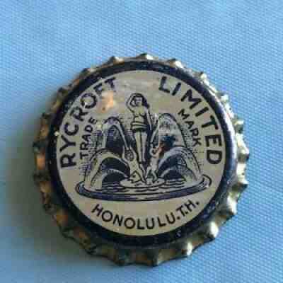RYCROFT LIMITED HONOLULU  T H 1930 S SODA BOTTLE CAPS !!!