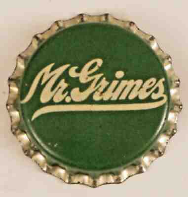 ANTIQUE BOTTLE CAP MR. GRIMES KOLA SODA POP CORK CAP NEVER USED RARE NICE !!