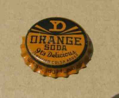 UNUSED YD ORANGE SODA CORK ERA CAP IT'S DELICIOUS EMPIRE BOT MALDEN MASS MA