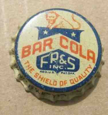 BAR COLA CORK ERA CAP FR & S INC FRANK RILEY & SONS OMAHA NEBRASKA NE UNUSED