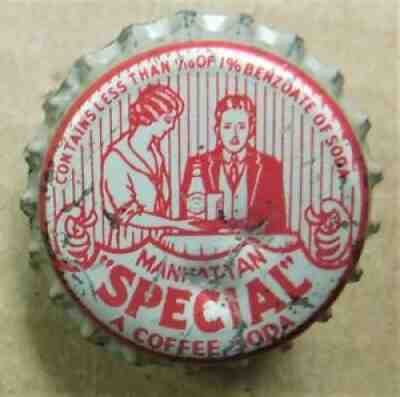MANHATTAN SPECIAL COFFEE SODA soda bottle cap WITH CORK Brooklyn NY