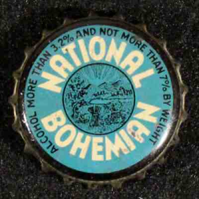 NATIONAL BOHEMIAN OHIO TAX BEER CORK BOTTLE CAP BALTIMORE MD NATTY BOH MISTER OH