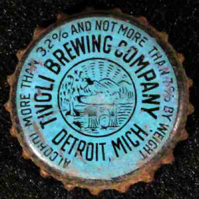 TIVOLI BREWING OHIO TAX CORK BEER BOTTLE CAP DETROIT, MICHIGAN CROWN ALTES MICH+