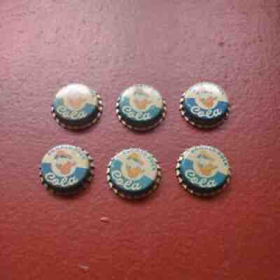 6 DONALD DUCK COLA SODA BOTTLE CAPS SALEM, MASS WALT DISNEY Beautiful Vintage
