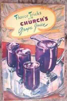 Vintage CHURCHS REAL GRAPE FLAVOR TRICKS BOOKLET Kennewick Wa. -E7C