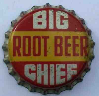BIG CHIEF ROOT BEER SODA POP BOTTLE CAP; UNUSED CORK