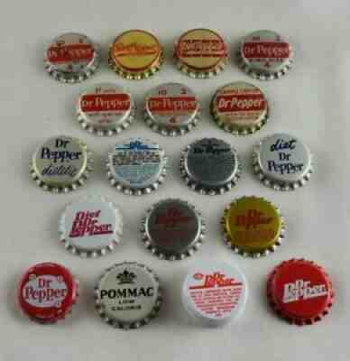 Lot Of 18 Dr Pepper Soda Bottle Caps Sample Carton Good For Life Diet Dietetic