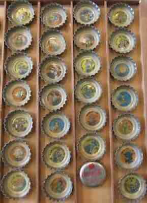 "Coca-Cola" USA set inside 28 caps all spot on front same set Syracuse, NY
