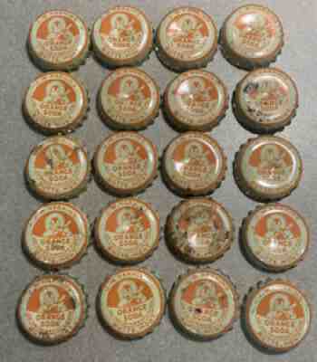 Clicquot Club Orange Soda Cork Bottle Cap, Butte Montana. lot of (20)