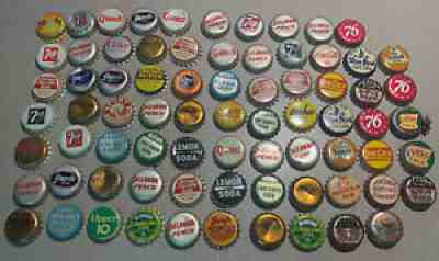 Soda Cork Bottle Cap. lot of (75). Crush, Quench, 7up and more