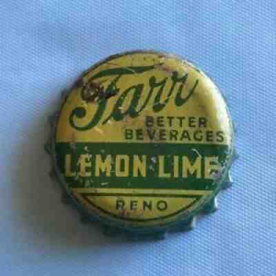 FARR   LEMON LIME   SODA   RENO  NEVADA 1930 S SODA BOTTLE CAPS !!!