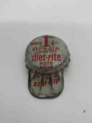 Unique Diet Rite Cola Zzip Bottle Cap Cork Lined Baseball Cap~Chicago