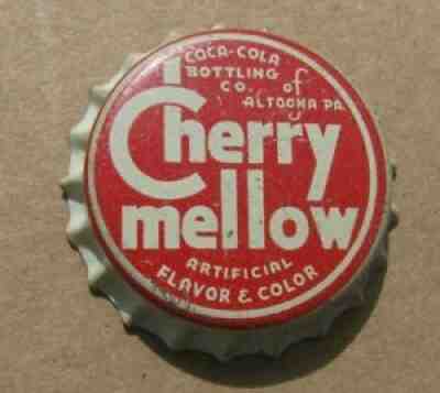 CHERRY MELLOW SODA CORK ERA CAP COCA COLA OF ALTOONA PA PENN PENNA PENNSYLVANIA