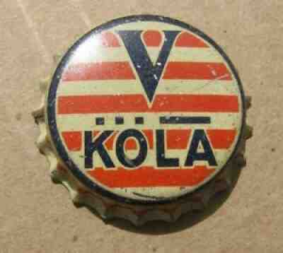V KOLA COLA SODA TOLEDO OHIO OH LEVEY BEV. CORK ERA BOTTLE CAP CROWN UNUSED