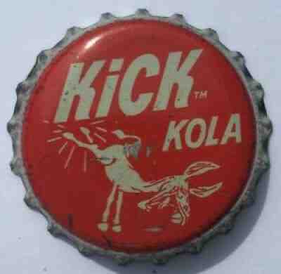 KICK KOLA SODA BOTTLE CAP; 1955-65; COLUMBUS, GA; ROYAL CROWN COLA CO. USED CORK