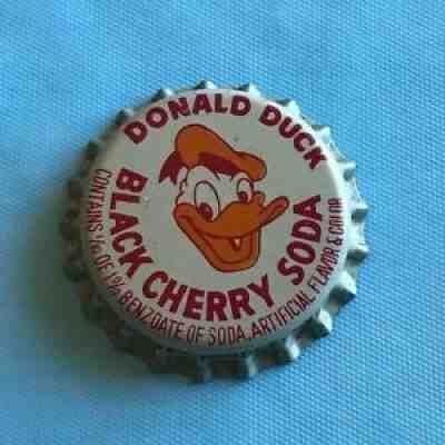 DONALD DUCK---BLACK CHERRY SODA---SODA BOTTLE CAPS !!!