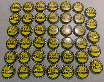 Big Chief Lemon Cork Bottle Cap, lot of (41)