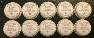 10 BOTTLE CAP TOKENS