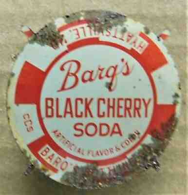 BARQ'S BLACK CHERRY soda bottle cap PROOF Hyattsville MD Maryland