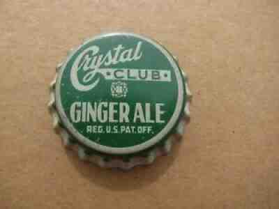 CRYSTAL CLUB GINGER ALE SODA CORK ERA CAP SCRANTON PA PENN PENNSYLVANIA UNUSED