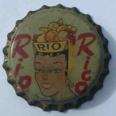 RIO RICO SODA BOTTLE CAP; UNUSED CORK *PLZ HELP ID THIS CAP BY CITY OR BOTTLER*