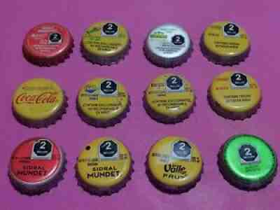 Bottle Caps Crown X12 Soda COCA COLA FANTA SPRITE JARRITOS Edition MEXICO 2020