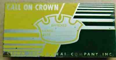CROWN CORK & SEAL promotional or test litho tinplate sheet Baltimore