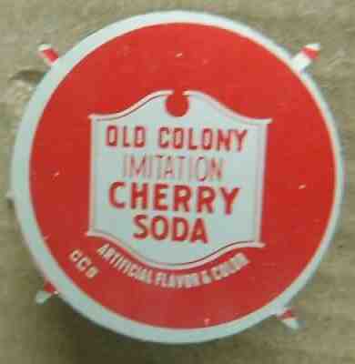 OLD COLONY CHERRY soda bottle cap PROOF c. 1955 Crown Cork & Seal