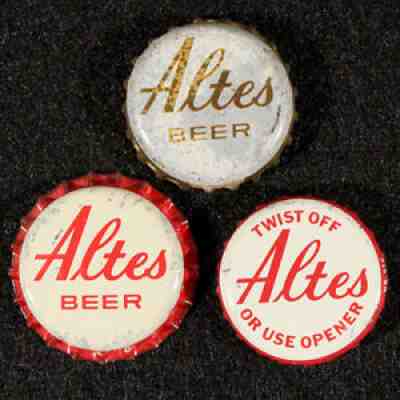 3 ALTES PLASTIC LINED BEER BOTTLE CAP DETROIT MICHIGAN CROWN VINTAGE MI NATIONAL
