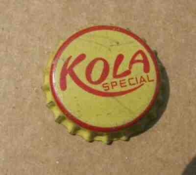 UNUSED KOLA SPECIAL COLA SODA UNUSED CORK ERA BOTTLE CAP UNKNOWN VINTAGE CAP