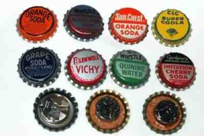 11 Unique Vintage Soda Pop Bottle Cap Button Covers