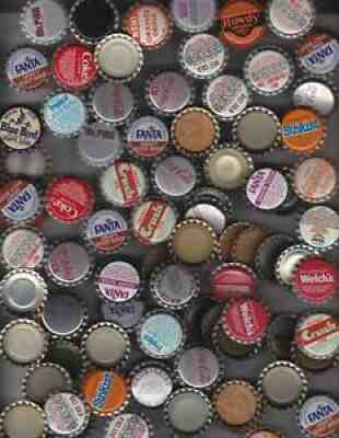 100 BOTTLE CAPS COKE TAB ORANGE SODA COCA-COLA, ORANGE CRUSH, CORK UNUSED NOS