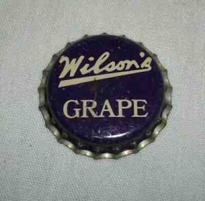 Vintage Cork Lined Bottle Cap Chas.Wilson's Grape Soda Toronto Canada