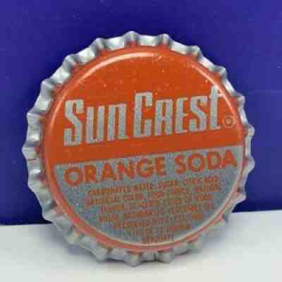 Soda pop bottle cap vintage advertising drink Sun Crest Missouri orange MI usa 1